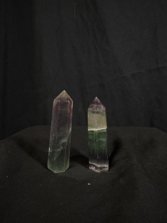 Rainbow fluorite tower