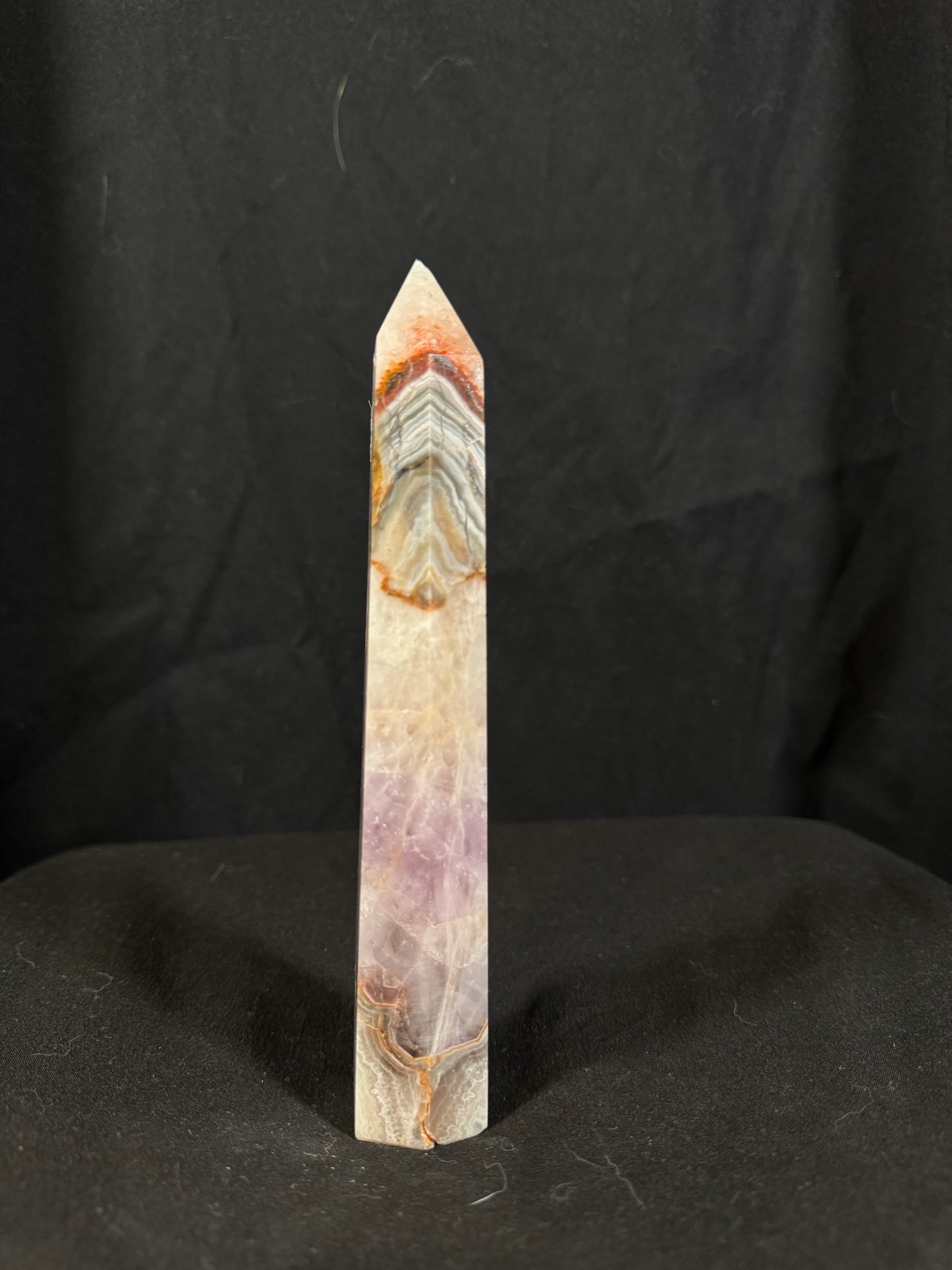 Amethyst crazy lace agate tower