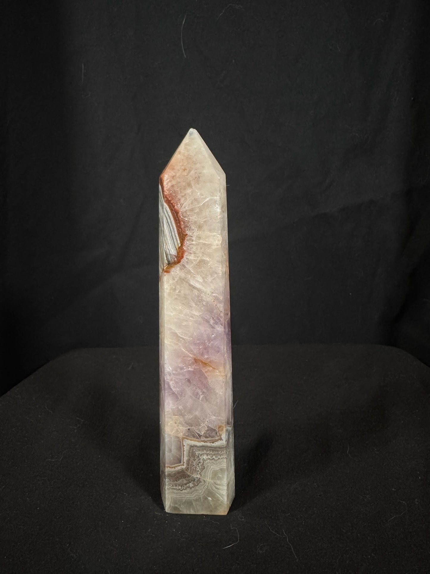 Amethyst crazy lace agate tower